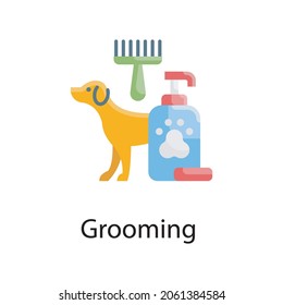 Grooming Vector Flat Icon Design illustration. Veterinary Symbol on White background EPS 10 File