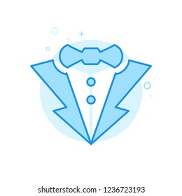 Groom's Suit Flat Vector Icon. 