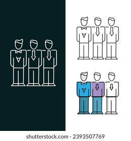  "Groomsman, Fashion Vector Icon Design"