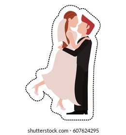 groon lifting bride romantic