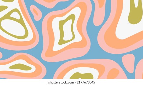 Grooovy Background. Retro Abstract Wavy Colorful