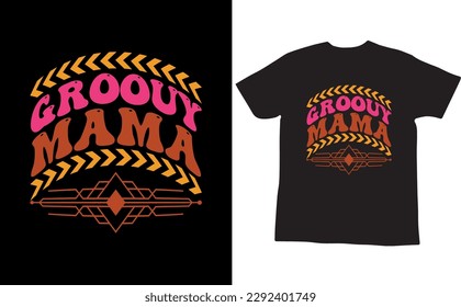 groouy mama wavy t shirt design