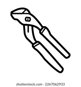 Groove joint pliers free construction and tools icon vector design illustration
