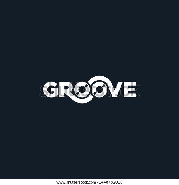 groove logo typography black\
white