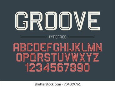 Groove Vector Decorative Bold Font Design, Alphabet, Typeface, Typography.