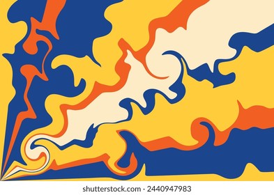 Groovy Abstact Background Banner Design