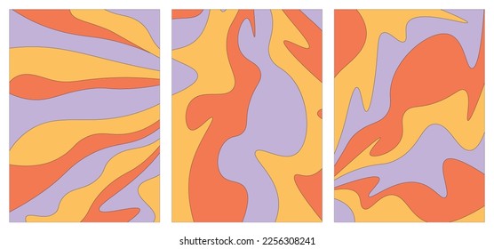 Groovy abstract background with red, orange and purple colors