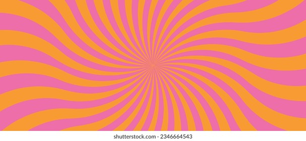 Groovy abstract background in retro style. Features wave patterns for psychedelic experience. Flat vector illustrations isolated.