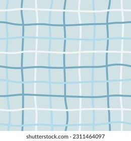 Groovy abstract curly vertical, horizontal line seamless pattern in 60s,70s,80s style vector illustration, trendy retro geometry ornament for surface design, textile, stationery, wrapping paper, cover