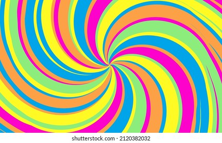 groovy abstract spiral rainbow swirl pattern background	