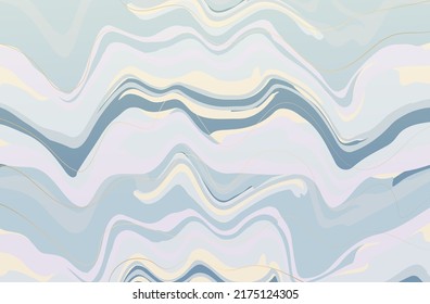 Groovy abstract vector background, golden brush lines. Mint color, 
pastel waves. Liquid drawing effect, concept of psychedelic depressive, stress state. Curved stripes. Mixed groovy texture