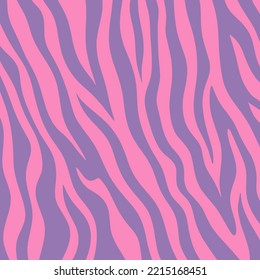 Groovy abstract zebra pink stripes 1960s vector illustration liquid lines. Cool trippy lucidity style vintage retro bright color background wallpaper. Poster, gift card template, t-shirt design