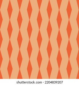 Groovy aestethic seamless pattern with triangles in the style of the 70s and 60s. Vector illustration