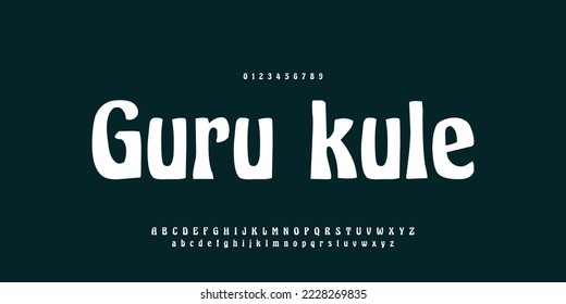 Groovy alphabets font alphabet letters Font. Minimal modern urban fonts for logo, brand etc. Typography vector illustration