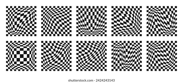 Groovy background. Psychedelic vector elements.  Retro style shapes