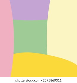 Groovy Background Retro 70s Style. Cute Abstract Vintage Texture Wallpaper. Hippie Wavy Vector Background. Colorful Fun Stripes in Retro 1970s Trendy Banner Design. Psychedelic Graphic Print 1960s.