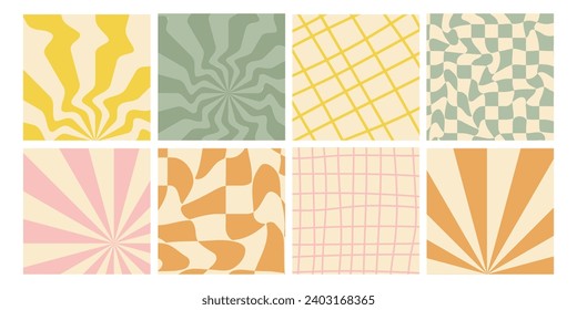 Groovy background. Retro banner and poster template. hippie 70s. Waves, swirl, twirl pattern. Social media posts backdrop. Y2k aesthetic, vintage 