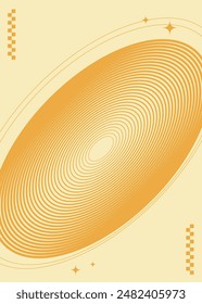 Groovy background in vintage and retro style 6