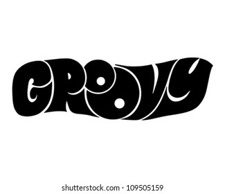 Groovy Banner - Retro Clipart Illustration