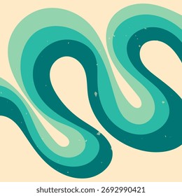 Groovy blue tone wavy pattern.