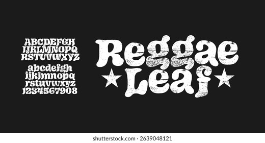 Groovy Bold Handwritten Grunge Font. Rustic Font. Distressed Font. Rough Font. Uppercase,Lowercase,Number .Design For Fashion Sport Film Movie . Vector illustration 