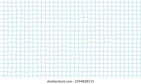 Groovy Checker Line Seamless Pattern. Paper Notebook Texture. Y2k Style Background