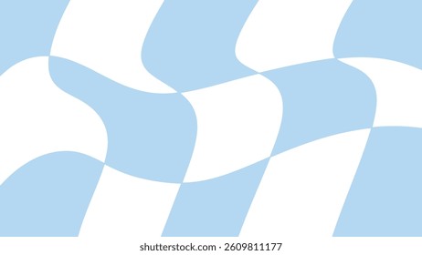 Groovy Checkered Background Vector Illustration – Retro Psychedelic Wavy Pattern, Vibrant 60s and 70s Aesthetic, Funky Optical Illusion Design, Trendy Abstract Digital Wallpaper