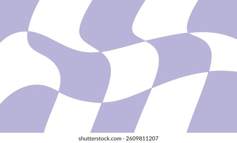 Groovy Checkered Background Vector Illustration – Retro Psychedelic Wavy Pattern, Vibrant 60s and 70s Aesthetic, Funky Optical Illusion Design, Trendy Abstract Digital Wallpaper