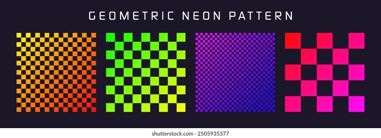 Groovy checkered pattern, colorful distorted tiled grid. Vintage wavy curved backdrop, distortion effect. Funky geometric chessboard texture, retro background in 90s style, y2k. Vector illustration