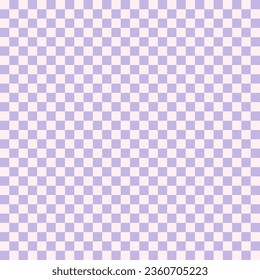 Groovy checkered seamless pattern, vintage aesthetic background, checkerboard texture. Funky hippie fashion textile print, retro yellow and white square background with tile vector pattern 
