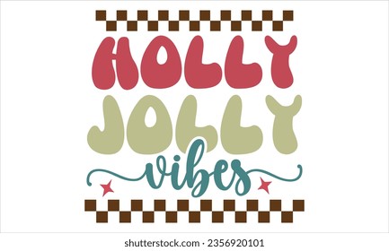 Groovy Christmas Design, Retro Christmas SVG Design Template, Groovy Christmas SVG Bundle.