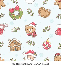 Groovy Christmas Seamless Pattern ,Retro Holiday Digital Paper
