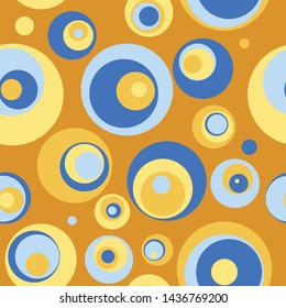 Groovy Circles Geometric Seamless Pattern Stock Vector (Royalty Free ...