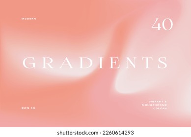Groovy Colorful Gradient Backgrounds. Diseño minimalista y moderno. Aplicable a carteles, pancartas, folletos, presentaciones, portadas e informes. Ilustración vectorial.
