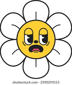 Groovy comic daisy upset emoticon