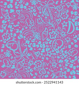 Groovy contemporary psychedelic flowers or animal leopard pattern. summer pattern