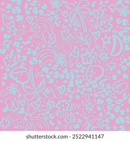 Groovy contemporary psychedelic flowers or animal leopard pattern. summer pattern