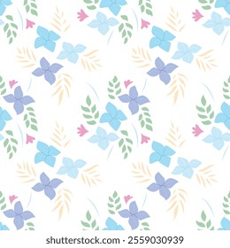 Groovy and creative seamless flower pattern design