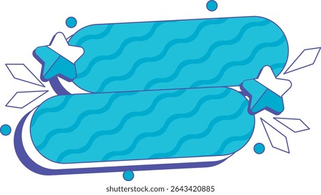 Groovy Cute Frame Blank Border Illustration. Decorative Frame Concept Isolated