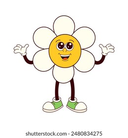 Groovy Daisy Characters: Retro Floral Fun