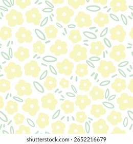 Groovy Daisy Flores Padrão Sem Costura. Fundo de vetor floral em 1970 Hippie estilo retro para impressão em têxteis, papel de embrulho, Web Design e mídias sociais. 