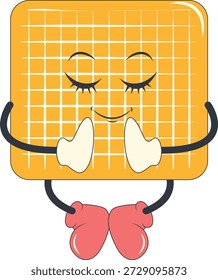 Personagem de Sobremesa Groovy. Ilustração isolada do desenho animado do vetor.