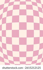Groovy distorted checkered background set. Hand drawn groovy, hippie backgrounds. Distorted checker, warped streaks, fluid liquid wavy lines, doodle waves. Checkered rectangle templates collection.