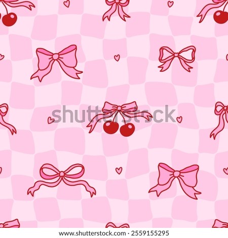 Groovy distorted chessboard background with avocado fruit and check. Calm green background. Trippy grid in retro style. Vector illustration