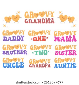 Groovy Family Titles - Retro Typography