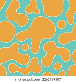 Groovy flame  Y2K  Psychedelic vector background. Seamless fire pattern in
70s Retro Disco Style. Funky summer abstract modern aesthetic  print.
Wall frame poster, banner or Social Media template.