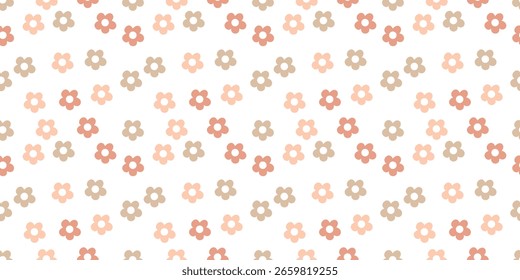 Groovy padrão floral fundo floral retro Daisy plano de fundo sem emenda padrão