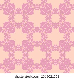 Groovy floral seamless tile in Matisse vibes. Trendy Naive Floral Vector Background in 1970s. art nouveau pattern. Can be used for Print on fabric, wrapping paper, wallpaper.	
