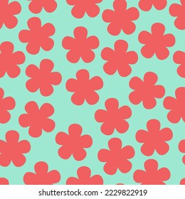 Groovy Flower Patterns Y2k Style. Abstract Square Seamless Patterns with Vintage Groovy Daisy Flowers. Colorful background, 60s, 70s, hippie aesthetic.