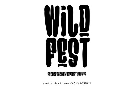Groovy Font. Graffiti Font. Creative Hand Drawn Uppercase .Street Art Classic Lettering Fashion Designs Typography modern serif vector illustration